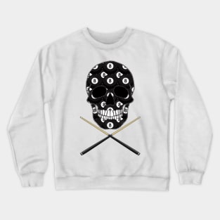 Skull with Cues Crewneck Sweatshirt